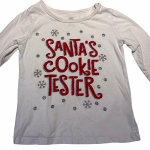 Santa’s Cookie Tester, size 3T long sleeve shirt